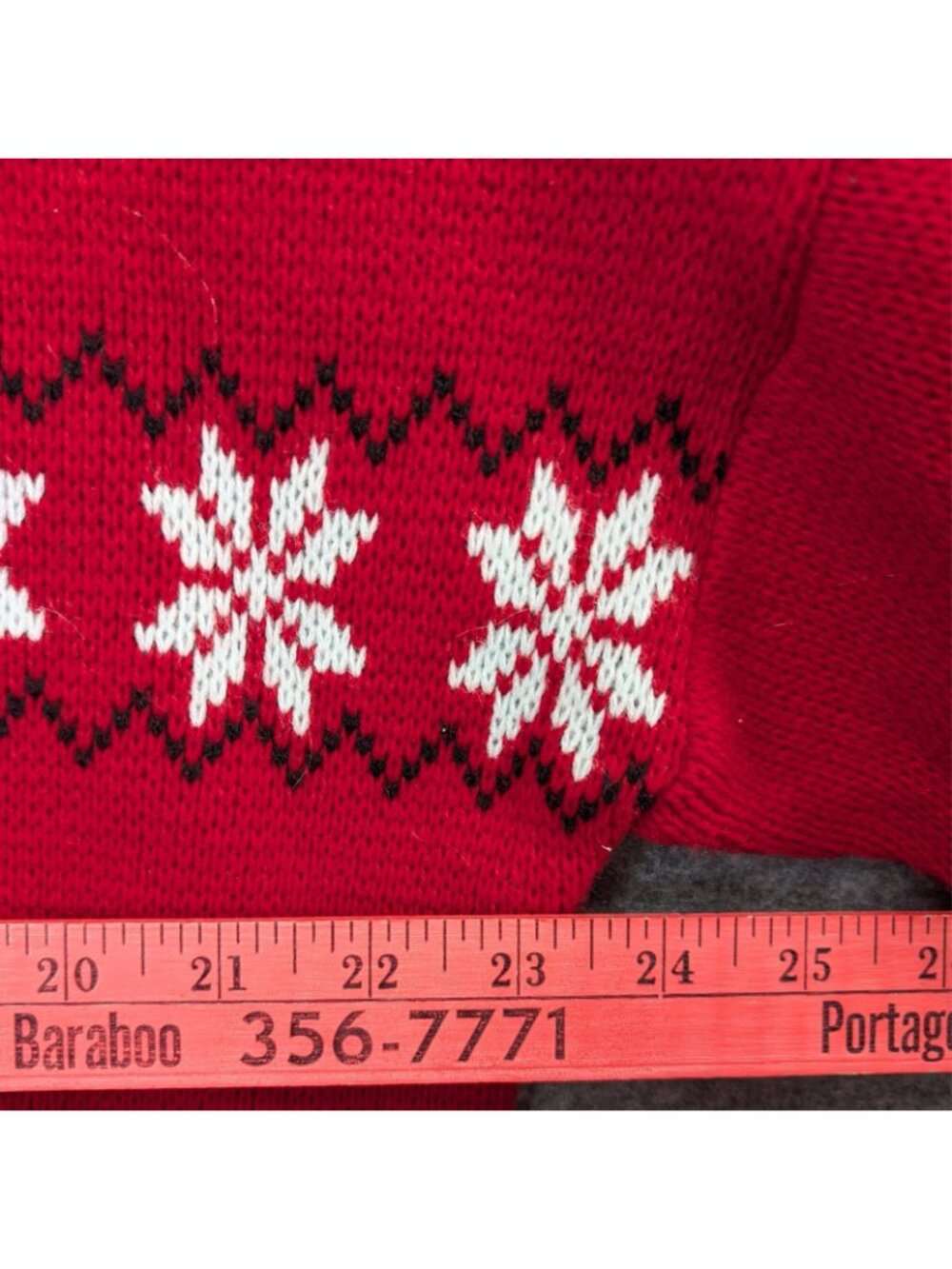 Wear A Knit Wisconsin Badgers Mens XL Sweater Vintage Red Hockey Christmas USA - Picture 9 of 9